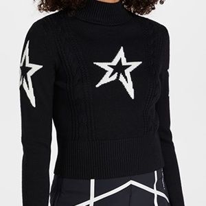 Perfect Moment Cable Crop Sweater Stars